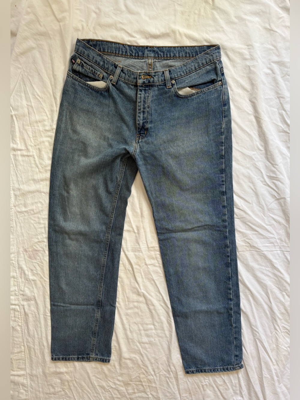 Ralph Lauren Men's Straight-Leg Denim Jeans in Washed Blue